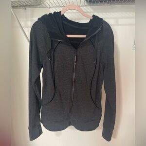 Lululemon Velour Lined Scuba Hoodie - Heather Core Black